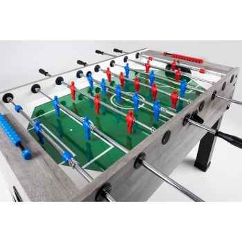 Calciobalilla G-500 rovere grigio con aste rientranti