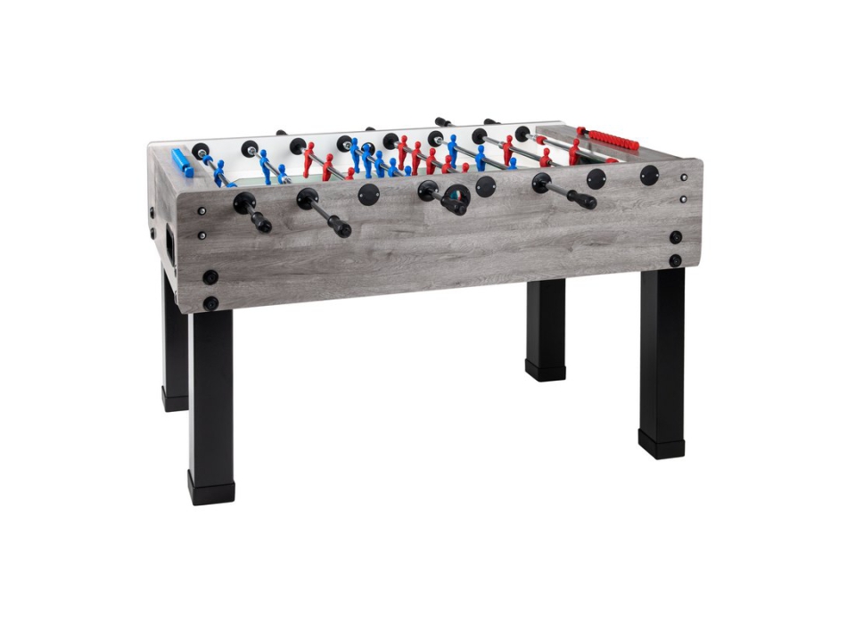 Calciobalilla G-500 rovere grigio con aste rientranti