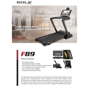Tapis Roulant Sole Fitness F89 TFT 21.5"  
